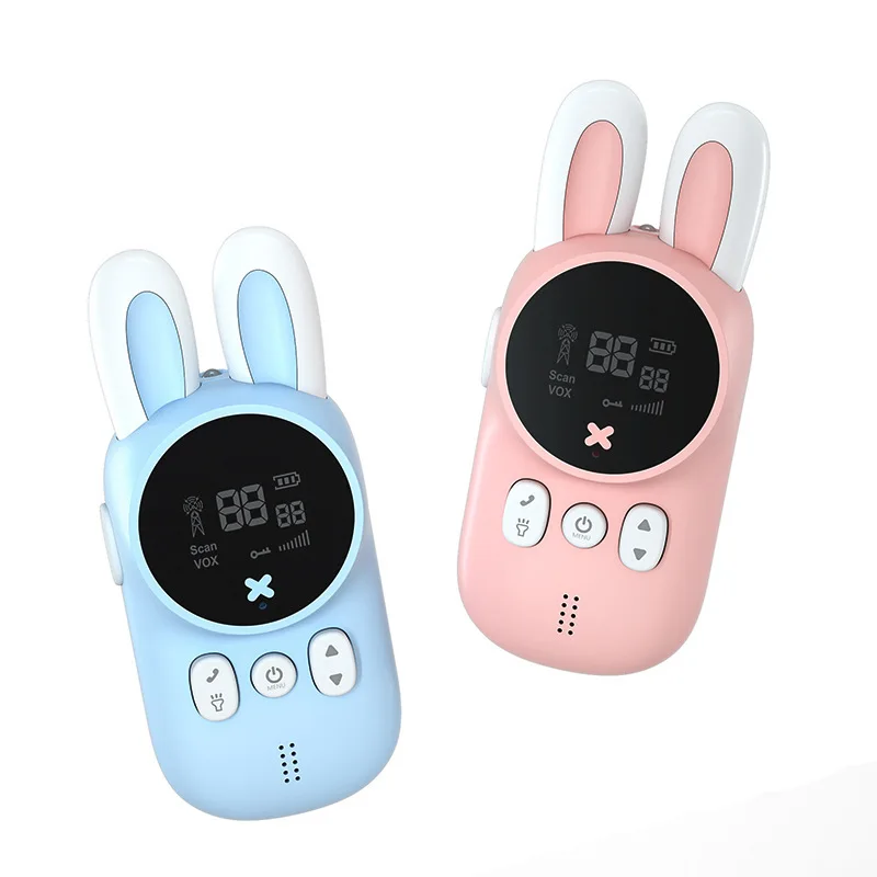 

Children's Walkie Talkie Kids Mini Toys Handheld Transceiver 3KM Range UHF Radio Lanyard Interphone For Birthday Gift 2pcs/Set