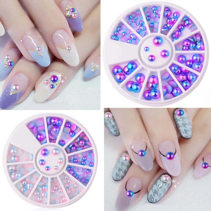 

Nail Rhinestones New 3d Nail Art Rhinestone Decoration 20 Colors Design Gem Nail Beads Manicure Nail Wheel Accessories Tools