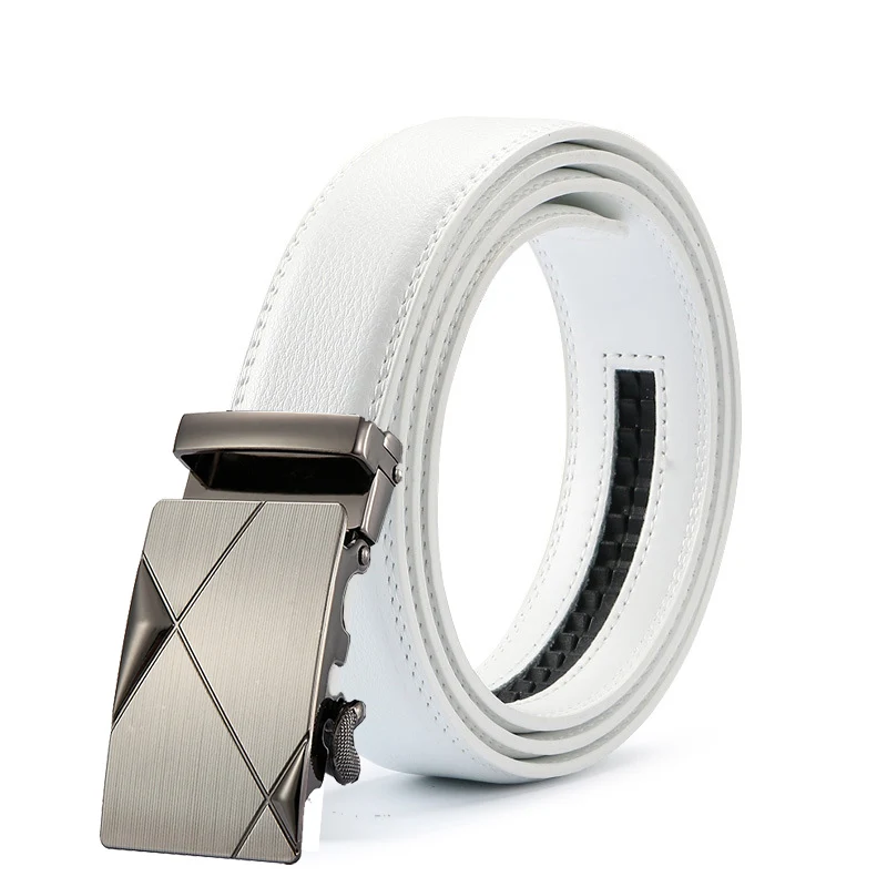 C270 Известный бренд, мужские ремни из натуральной кожи, роскошный ремень, мужской белый ремень с пряжкой, Необычные винтажные джинсы, Cintos Masculinos Ceinture Homme - Цвет: C270