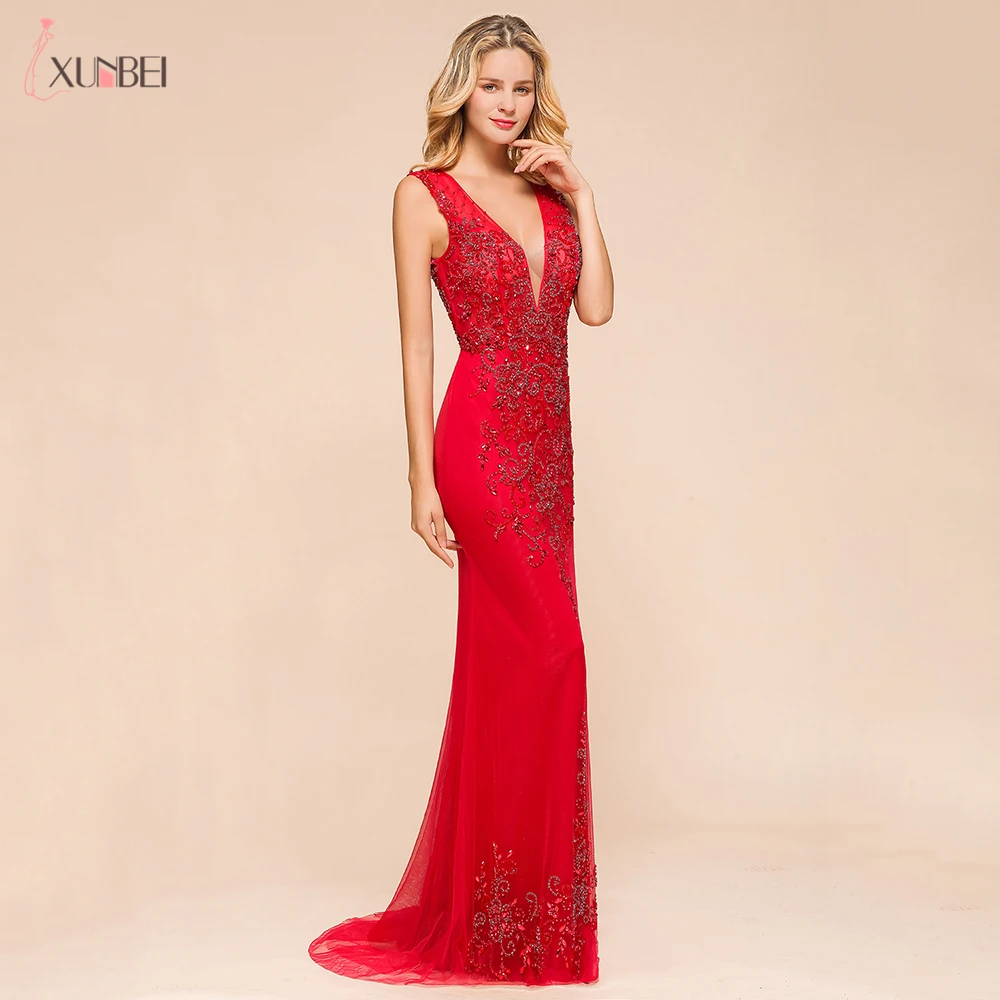 Vestido De Festa 2021 Новое поступление Длинные вечерние платья v-образный вырез