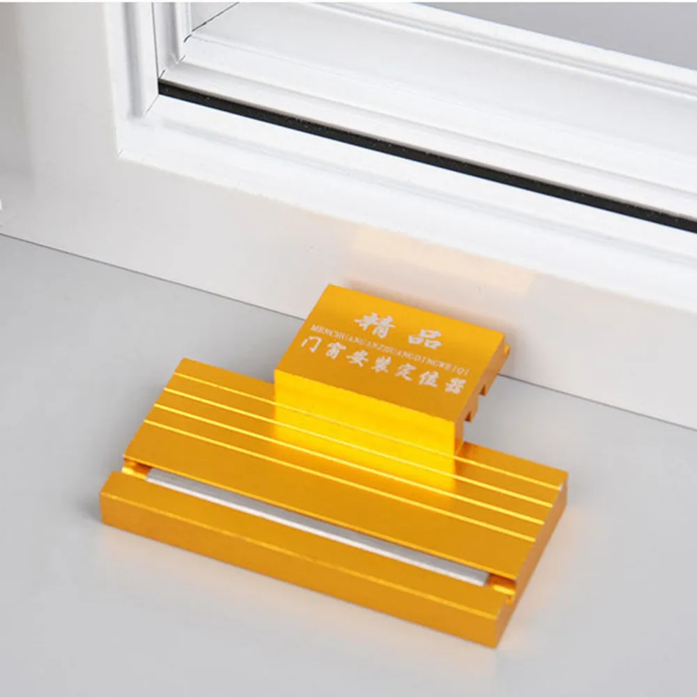 

1pc Aluminium Alloy Sash Locator Door Window Installation Tool Casement Window Installation Locator (Golden)