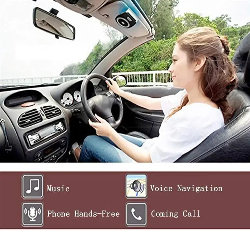 

Bluetooth Handsfree Car Wireless Speaker Clear Sound AUTO Power ON Music Player Obd2 Car Accessories