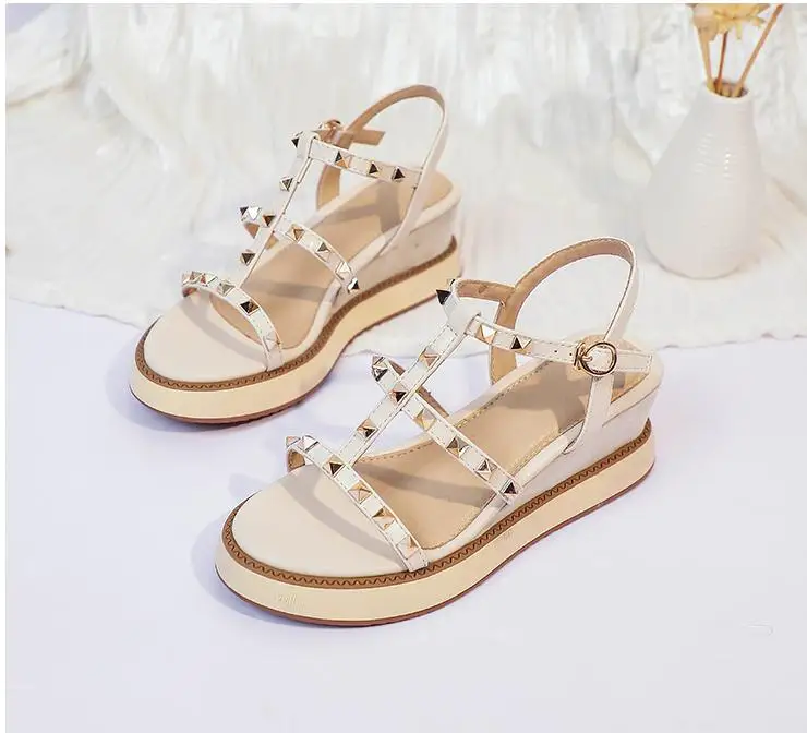 

Wedges Heel Sandals Women Summer Shoes High Heel Platform Open Toe T Strap Woman Sandals