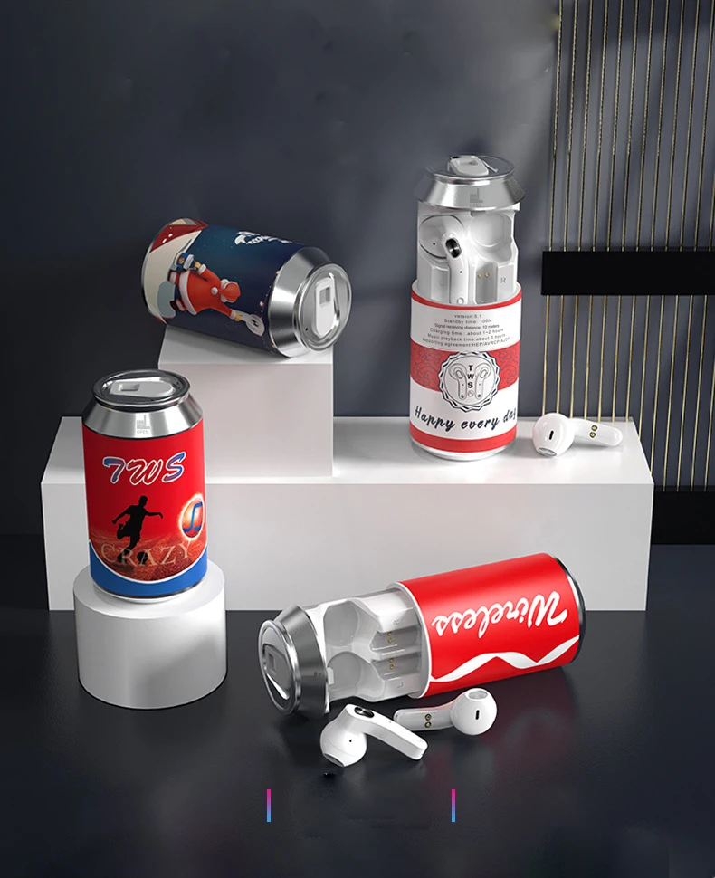 

FOOVDO Cans Wireless Bluetooth 5.0 Headset Smart Touch Earbuds TWS Noise Reduction In-ear Stereo Earphone For Surprise Gift