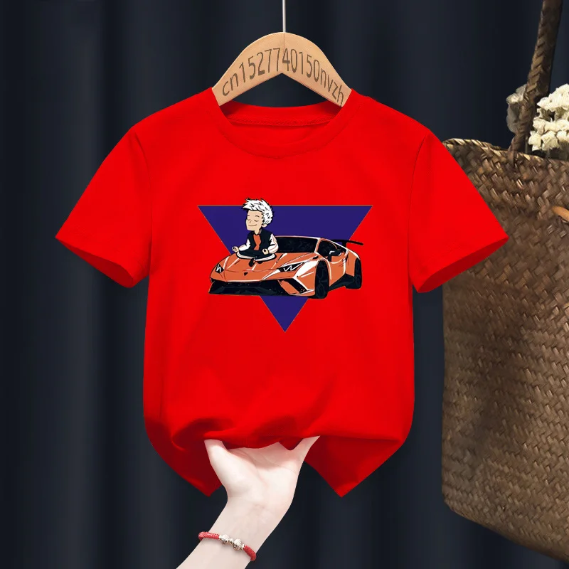 Camisetas con estampado de Merch A4 Lamba para ni&ntilde;os, conjunto de ropa familiar informal, Tops de moda para ni&ntilde;os y ni&ntilde;as, 100%-2