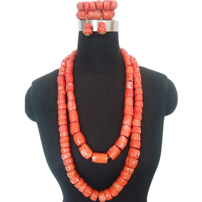 Комплект свадебных украшений 4UJewelry в африканском стиле натуральное искусство