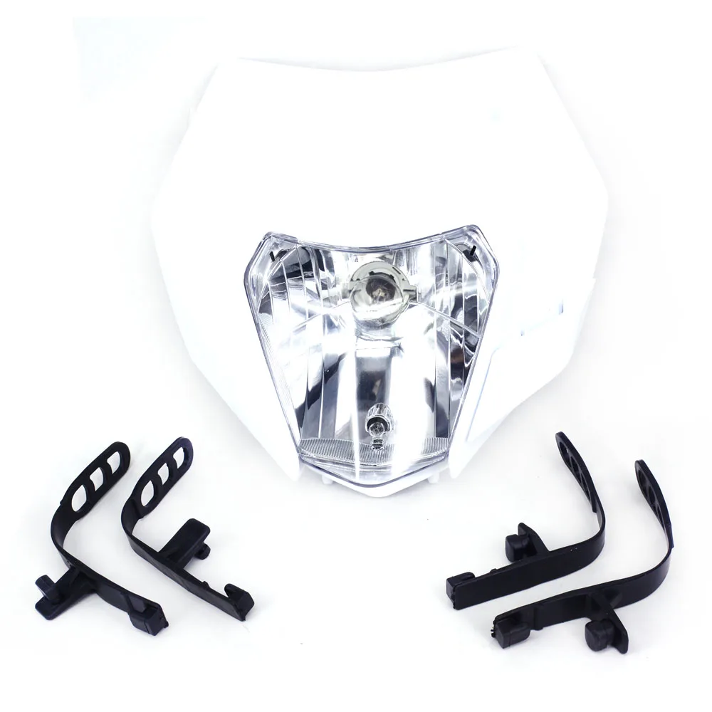 Белый Мотоциклетные Универсальные фары для KTM EXC EXCF XC XCF XCW XCFW SX SXF SXS SMR 125 250 350 450 500 505 520 530 - Цвет: Белый