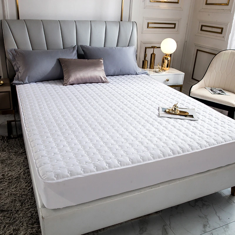 

100% Polyester Bed Sheet Pure Color Simmons Mattress Breathable Dustproof Protective Cover Thicker Waterproof Bedspread Hotel 5