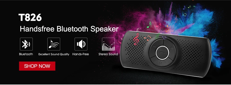 Гарнитура Bluetooth автомобильный набор, свободные руки, Беспроводной в автомобиле Динамик Bluetooth 4,1 EDR Siri автомобильный bluetooth-комплект MP3 плеер 20h работа Поддержка 2 телефонов