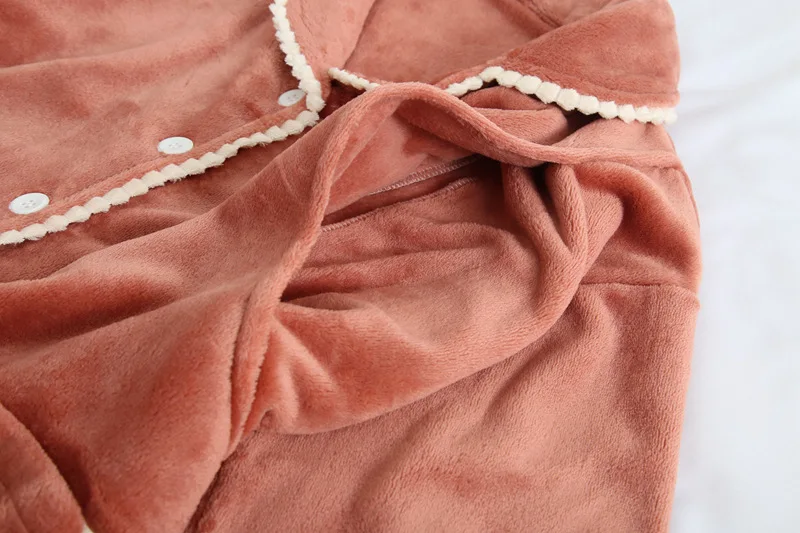 Fdfklak фланелевые пижамы для беременных кормящих грудью Пижама с длинными рукавами