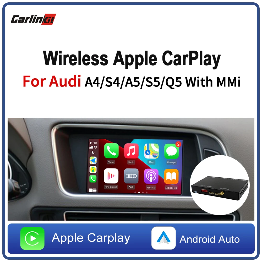 Аксессуары Carlinkit2.0 беспроводные Carplay Android Auto подходит для модуля Audi A4/A5/S4/S5/RS4/RS5/Q5 с