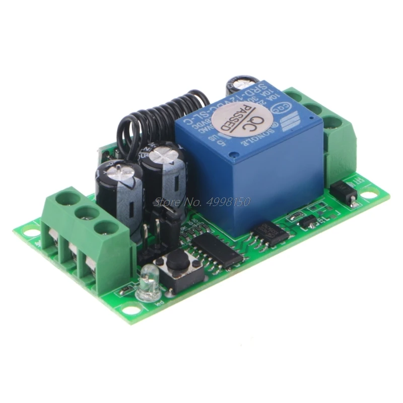 Продажа оптом Прямая доставка AC/DC 12V 1CH RF реле Беспроводной переключатель системы