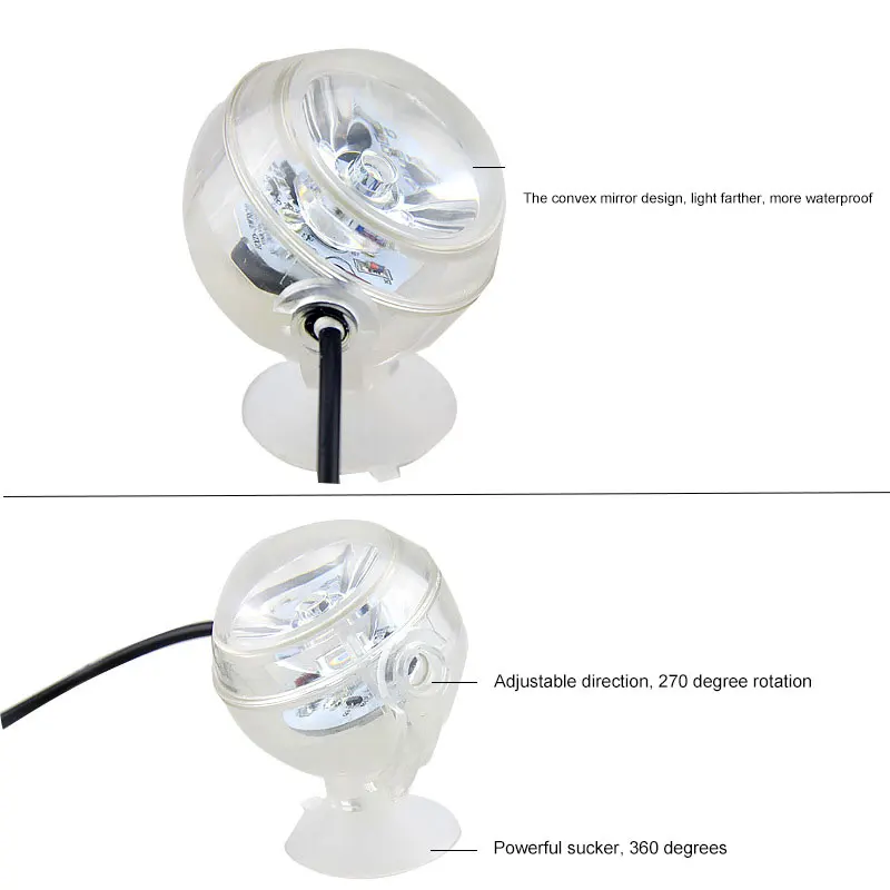 Аквариум Светодиодный светильник ing Водонепроницаемый подводный светодиодный