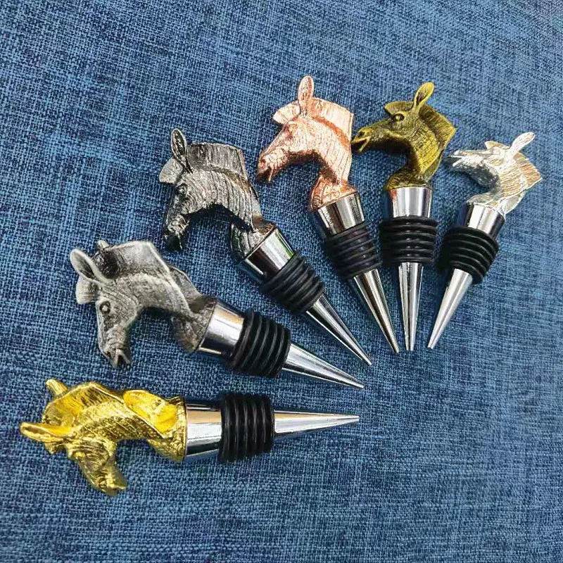 

6 Colors New Style Zinc Alloy Zebra Wine Container Fashion Durable Bottle Stopper Bar Tools Decorations Ornaments Wine Mouth
