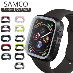 Силиконовый чехол SAMCO для iWatch 5, 44 мм, 40 мм, чехол для iWatch 42 мм, 38 мм, защитный бампер для Apple watch series 3, 4, 2, аксессуары 44