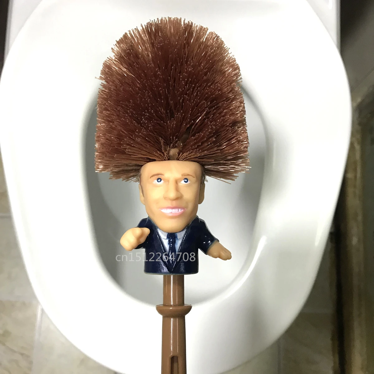 Emmanuel Macron Brosse WC Brosse de toilette Франция Президент Трамп туалетная щетка забавная