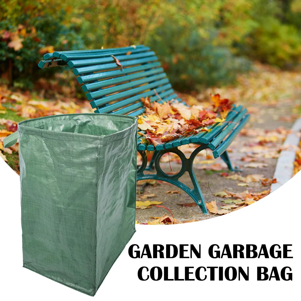 

Reusable Yard Leaf Bag with Handles Multipurpose Portable Garden Waste Storage Bag for Lawn Green Patio Outdoor Camping