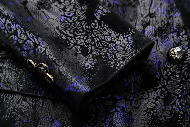 Мужской блейзер с цветочным принтом приталенный мужской пиджак новая мода