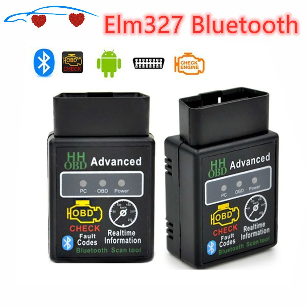 2022 популярный автомобильный диагностический сканер ELM327 HH Bluetooth OBD 2 II Elm 327 быстрая