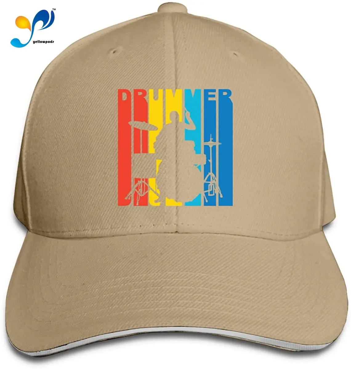 

Vintage Style Drummer Men Cotton Classic Baseball Cap Adjustable Size