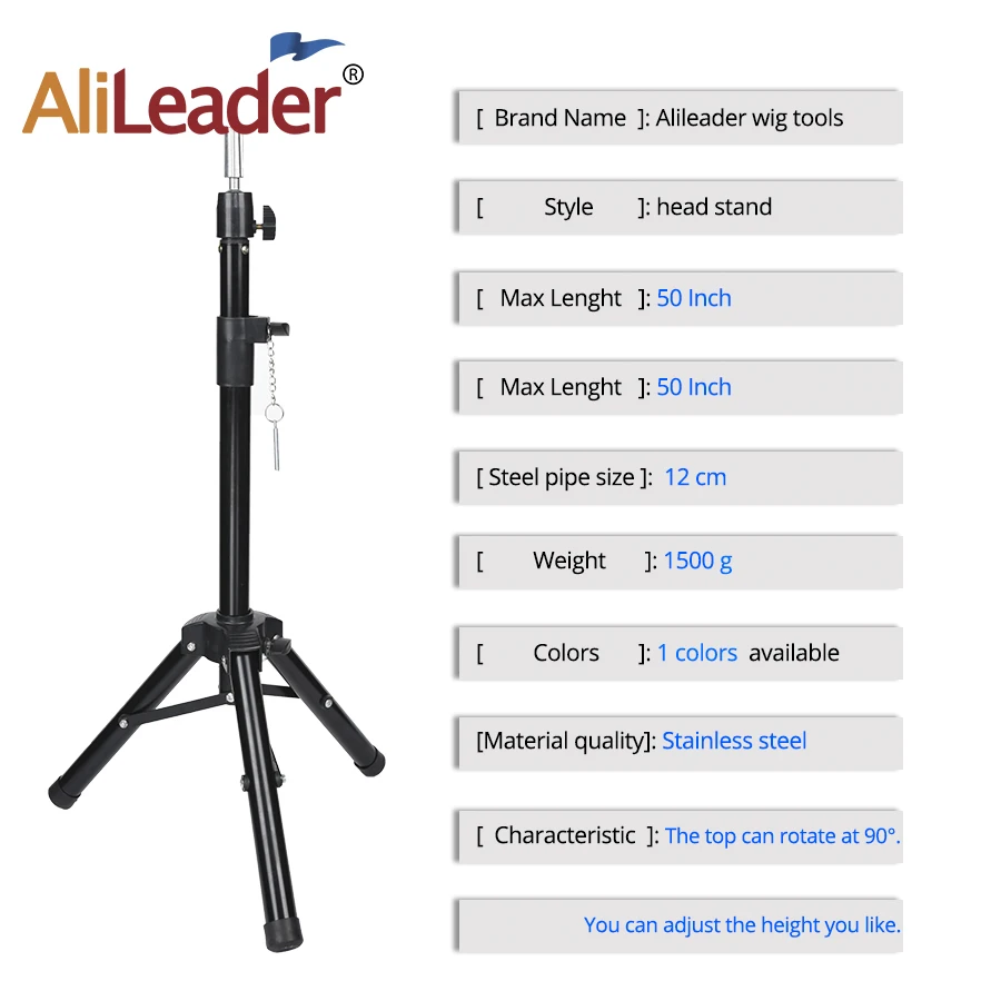 Alileader Лидер продаж Штатив для парика 45/50 дюймов штатив-Трипод подставка париков