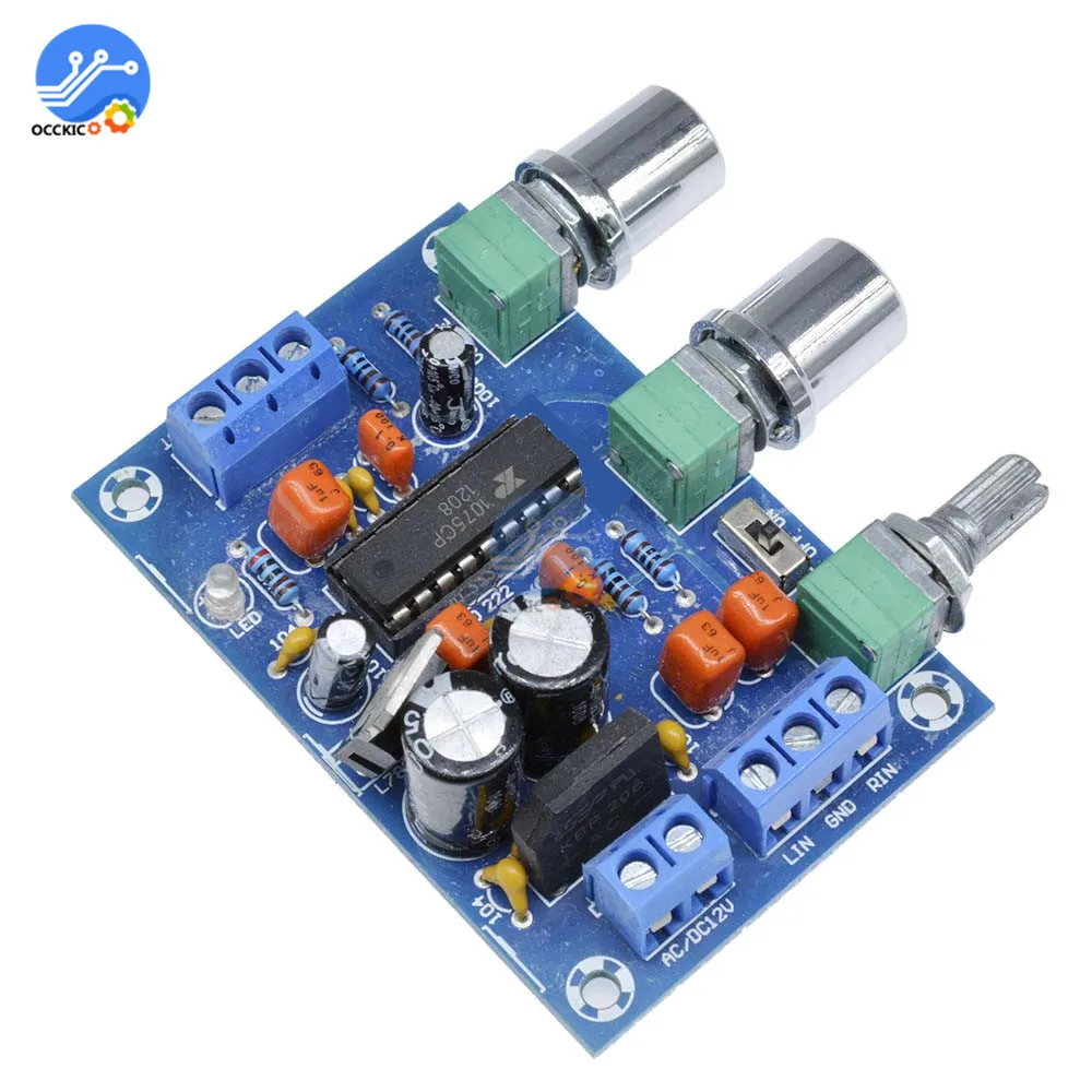 XR1075 тон доска Hi Fi предусилитель BBE чип AC/DC 12 15 в аудио динамик с регулировкой