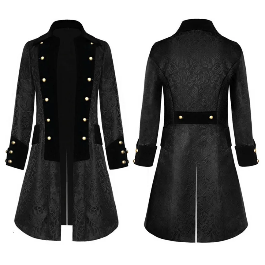 Нежное Мужское пальто модное стимпанк винтажный пиджак-фрак готическое
