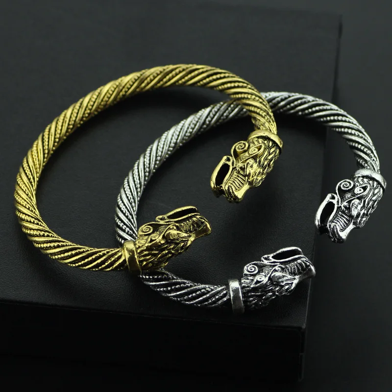 

Sale Wolf Head Bracelet Men And Women Bangle Pirate Accessories Fminine Wristband Cuff BraceletJewelry Retro Classic Gift Surpri