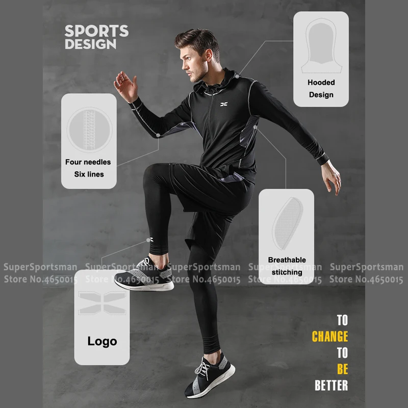 Мужские спортивные тренировочные костюмы леггинсы мужские шорты для фитнеса