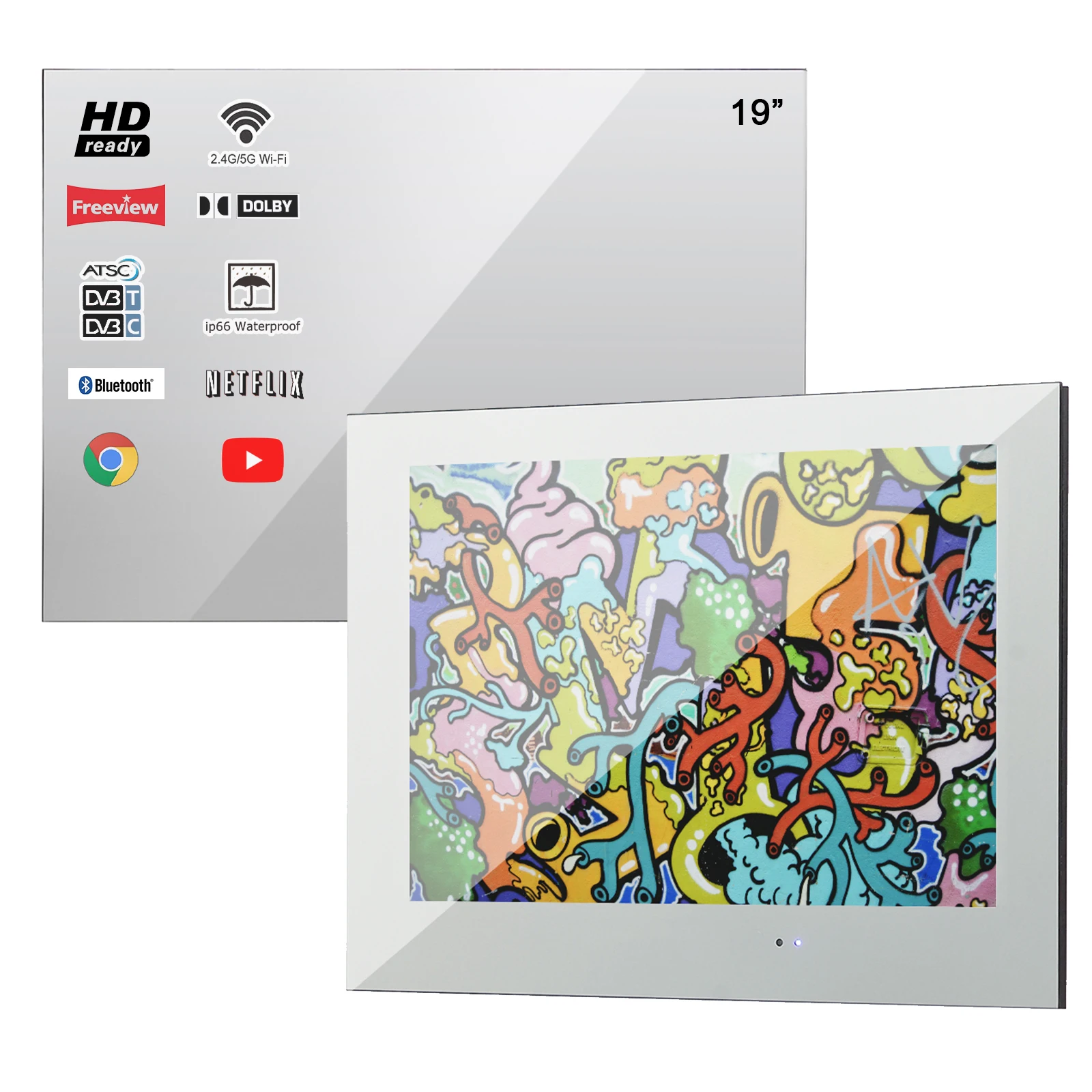 Souria 19 дюймов умный водонепроницаемый Android LED TV ванная комната высококлассное