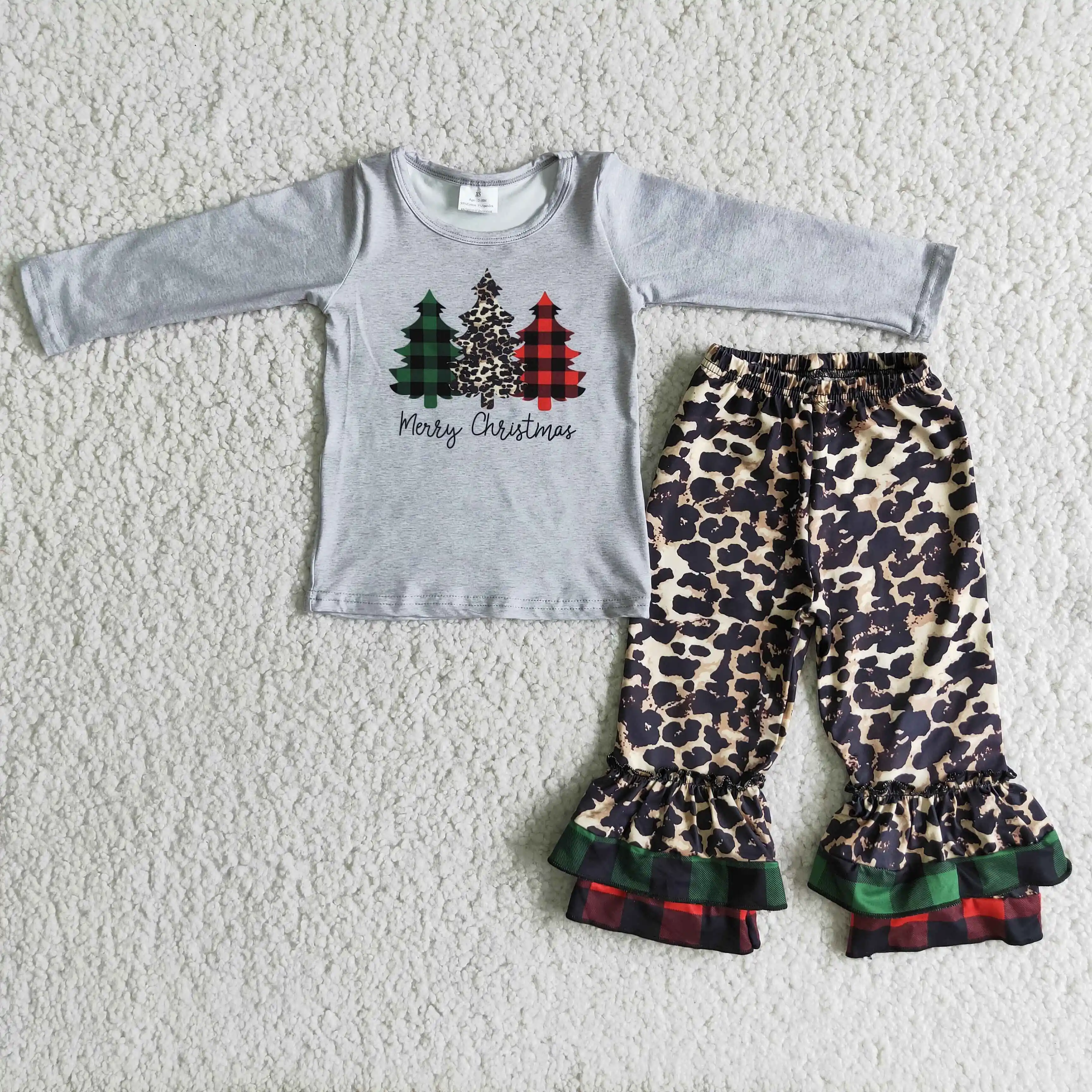 

Hot Style Christmas Baby Girls' Clothing Sets Autumn Girls Long Sleeves Two Sets