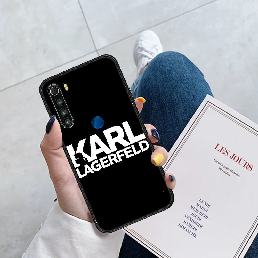 

Fashion Brand Lagerfeld Karls Phone Case Cover Hull For XIAOMI Redmi 7 7A 8 8A 9 9C Note 6 7 8 9 9S K20 Pro K30 black Prime