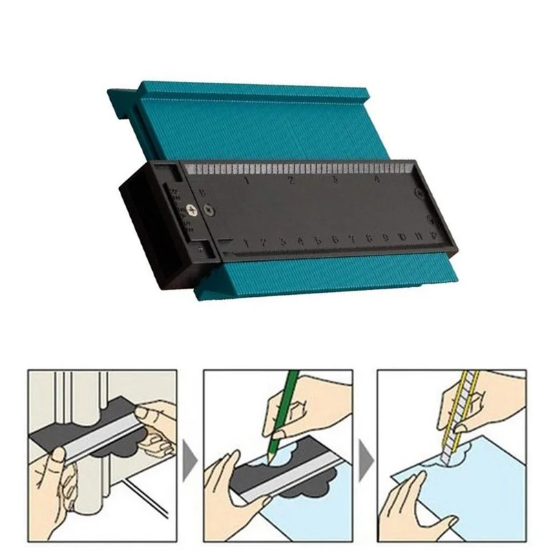 

Plastic Gauge Contour Profile Copy Gauge Duplicator Standard Width Wood Marking Tool Tiling Laminate Tiles General Tools C1322 e