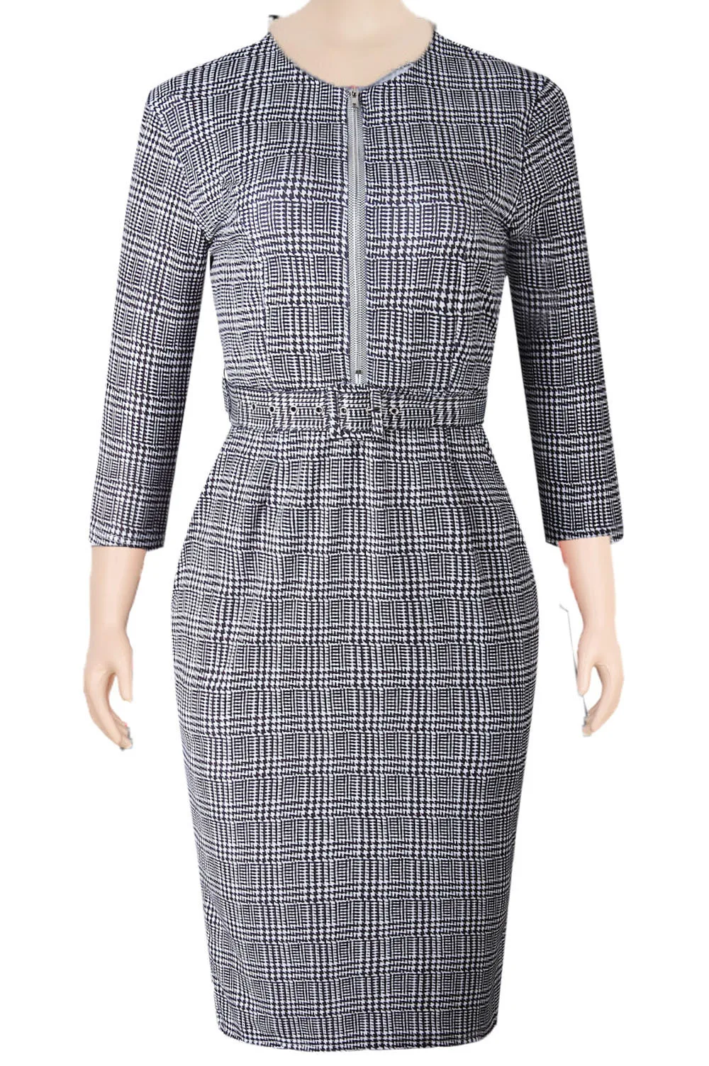 Офисное женское Бандажное платье элегантное облегающее до середины икры с