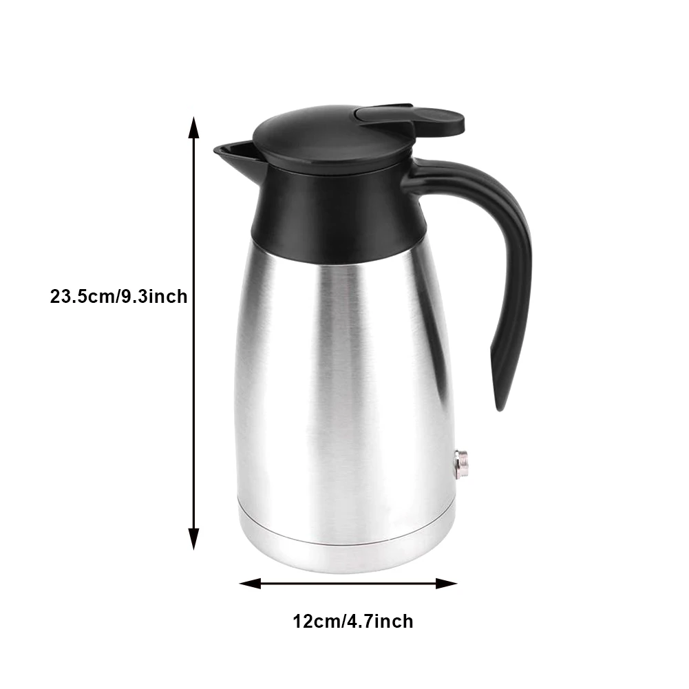 

1000ML Car Electric Kettle Portable Water Heater 12V 24V Universal Heating 100 Degree Car Truck With Kettle Dual-use