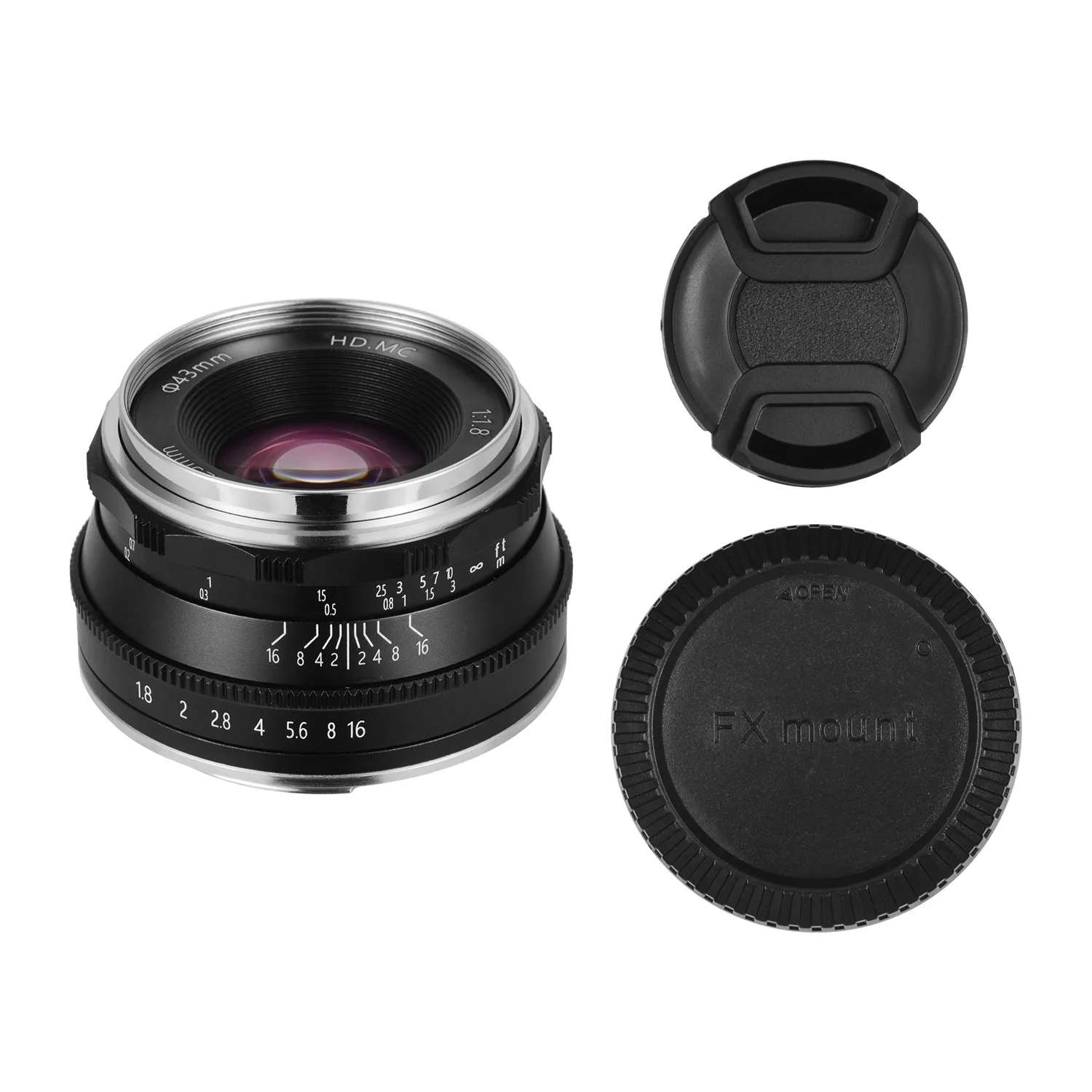 Ручная Фокусирующая линза Andoer 25 мм F1.8 Большая диафрагма совместима с Fuji FX Mount/EOS M