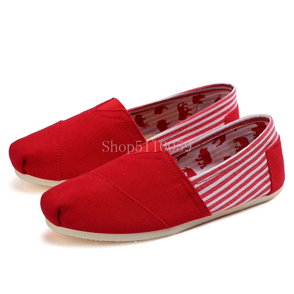 Женские парусиновые туфли без шнуровки удобные дышащие лоферы повседневная