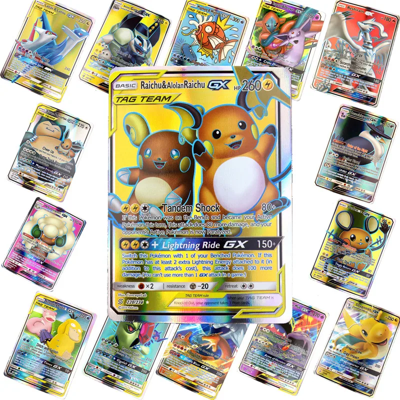 Лучшие продажи сияющие карты Pokemones игры битва карт 25 50 100 шт торговые карты игры Детские игрушки