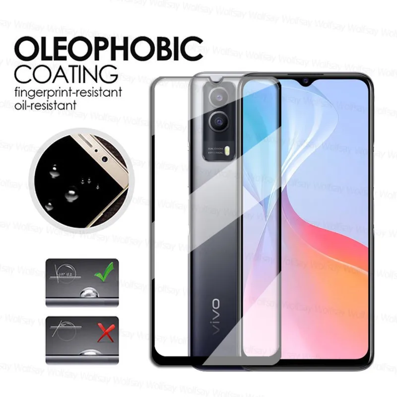 Tempered Glass For Vivo T1x Glass For Vivo T1 T1x Screen Protector Full Cover Protective Glass For Vivo T1x T1 Lens Film-2
