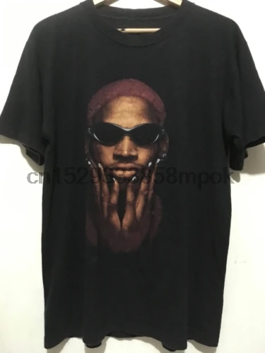 Винтажная Черная Мужская футболка с Дэннисом Родманом Пином от Czsnat Tour Merch в 2019