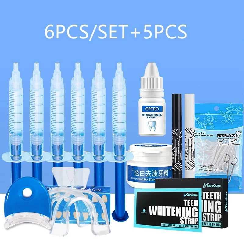 

Teeth Whitening Stick Dental Floss Picks Dental Peroxide Teeth Whitening Pen Powder Kit Teeth Toothpicks Stick 11PCS/SET