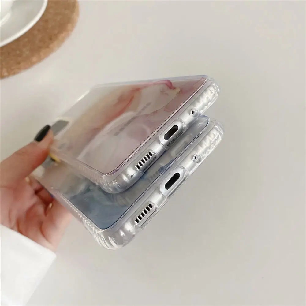 

Marble Transparent Shockproof Phone Cases For Samsung Galaxy Note 20 Ultra S20 Plus S20 Ultra Case Cover Celar Protection Back