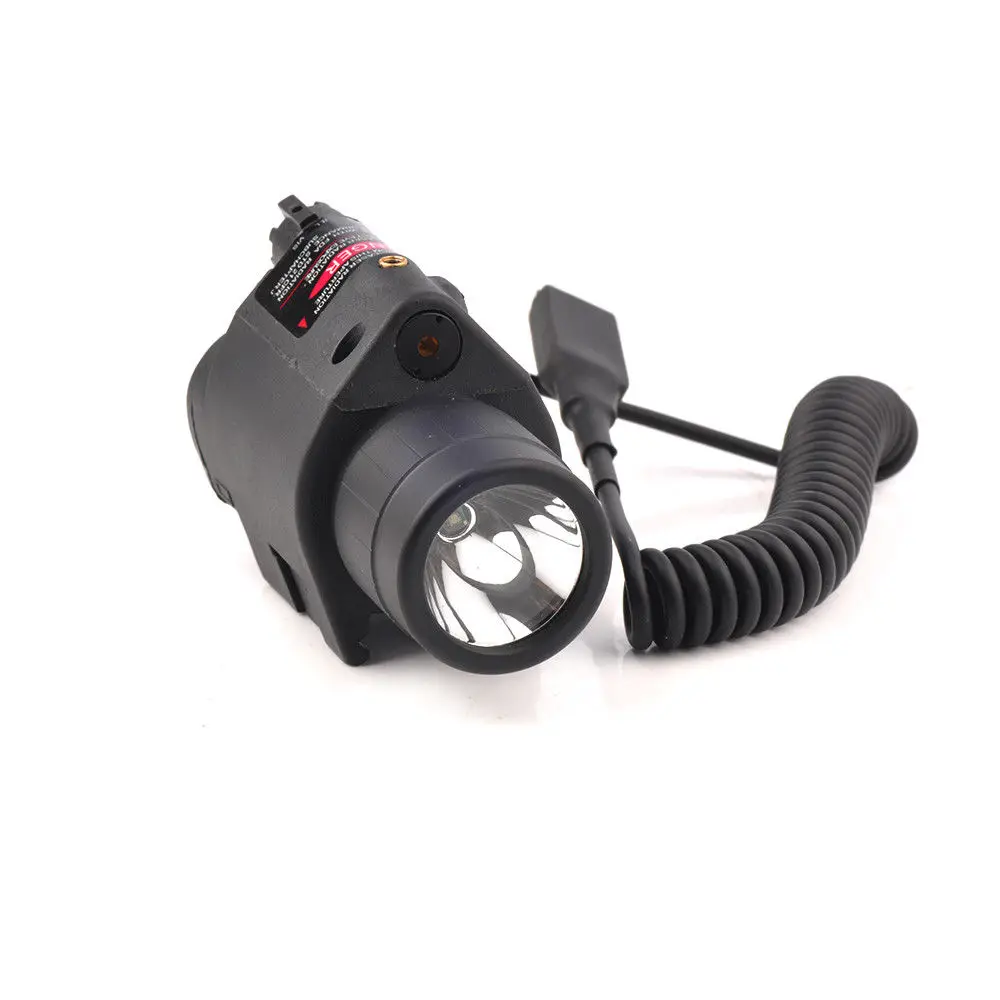 Новый зеленый светодиодный фонарик CREE 400 люмен Красный лазерный прицел