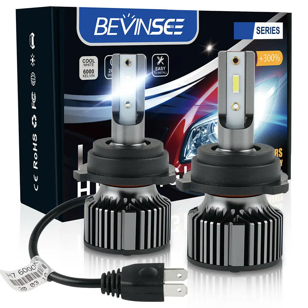 Светодиодсветодиодный лампы Bevinsee H7 Для Volkswagen Polo MK5 Touran Skoda Octavia Hyundai Starex VAN MG Lei Teng Si