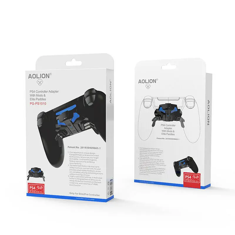 

FPS Gamepad Controller Gamepad Back With Extended Key Turbo for PS4 SLIM PS4 Pro Controller Adapter with Mods And Elite Paddies