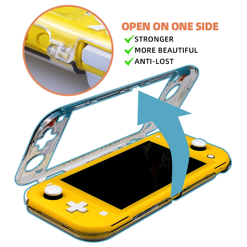 Жесткий защитный чехол DATA FROG с животными для консоли Nintendo Switch Lite прозрачный NS