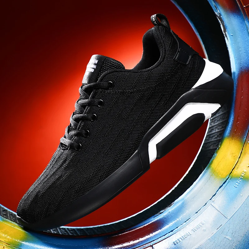 

New running For Men Breathable Shoes Light Mesh Comfortable Sport Non-slip Black Sneakers Gym Zapatillas Hombre Size 39-44
