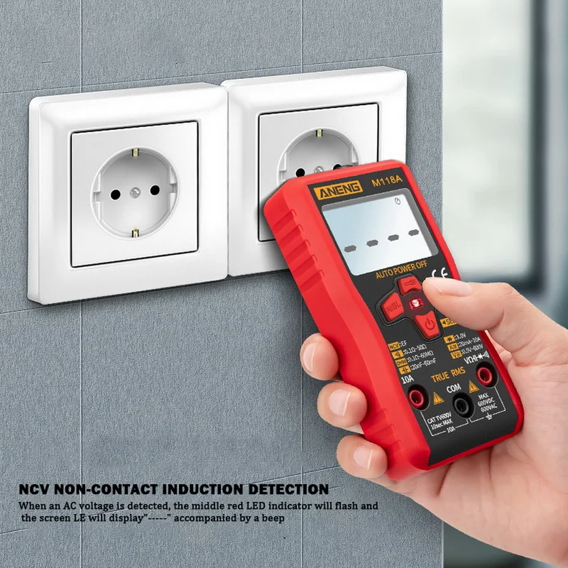 Цифровой мини мультиметр M118A тестер Auto Mmultimetro True Rms измеритель транзистора с