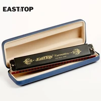 t2406k easttop professional harmonica 24holes tremolo harmonica good sound with key of c