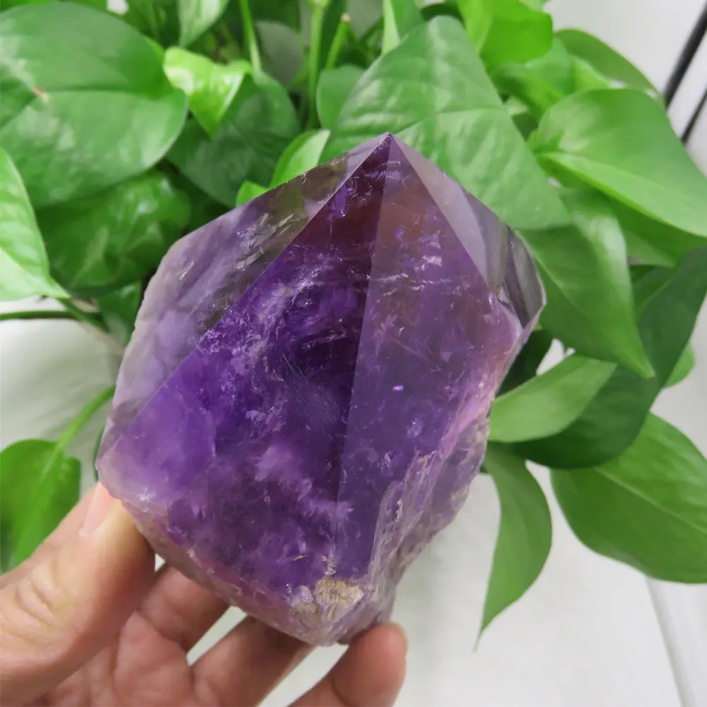 Натуральный Бразильский аметистовый кварцевый камень 557 г Аметрин одноконечная